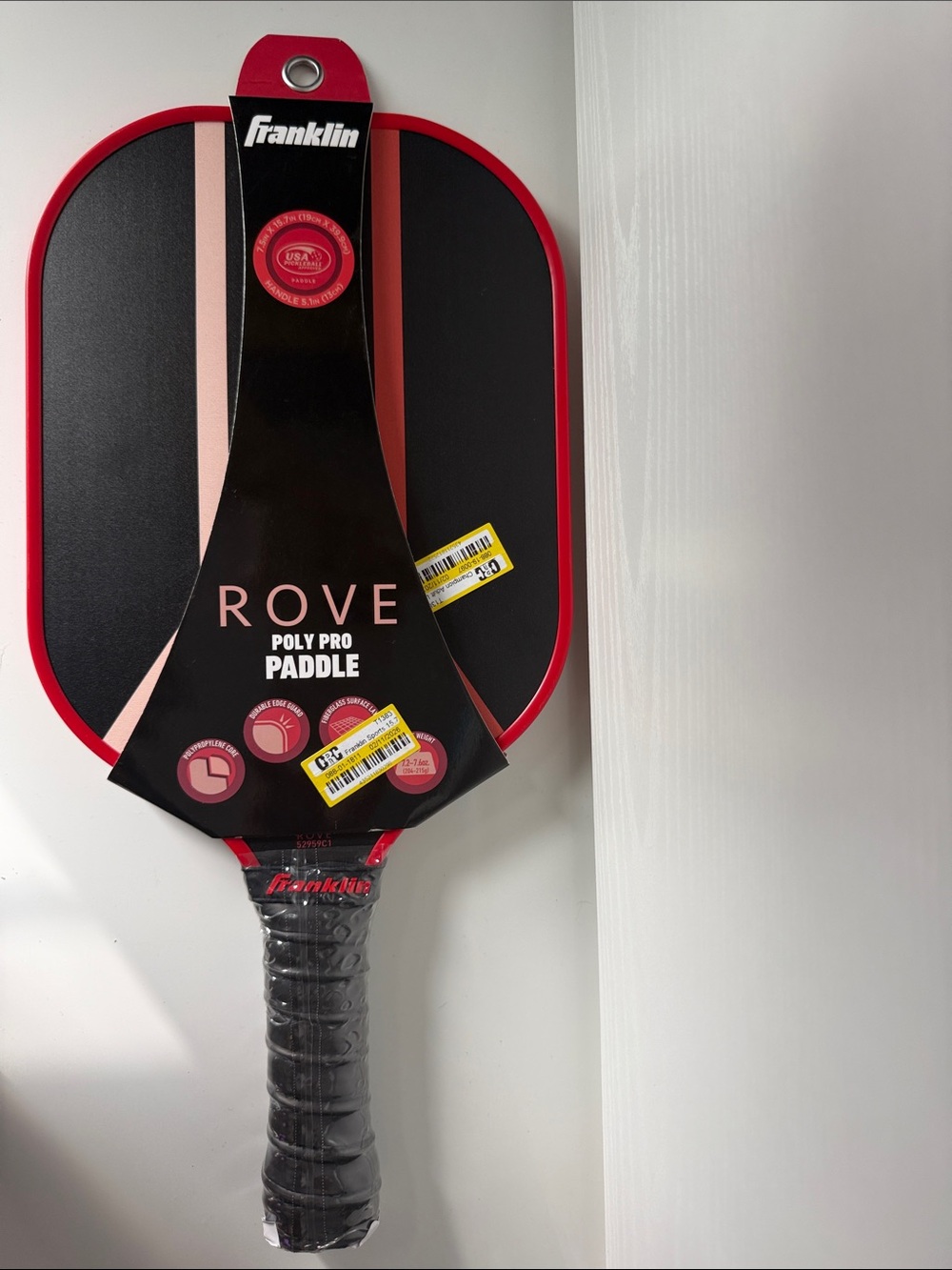 Franklin Rove Poly Pro Paddle - Black and Pink